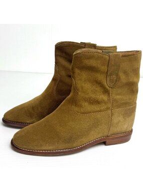 Isabel Marant Brown Suede Crisi Ankle Boots pull on 6